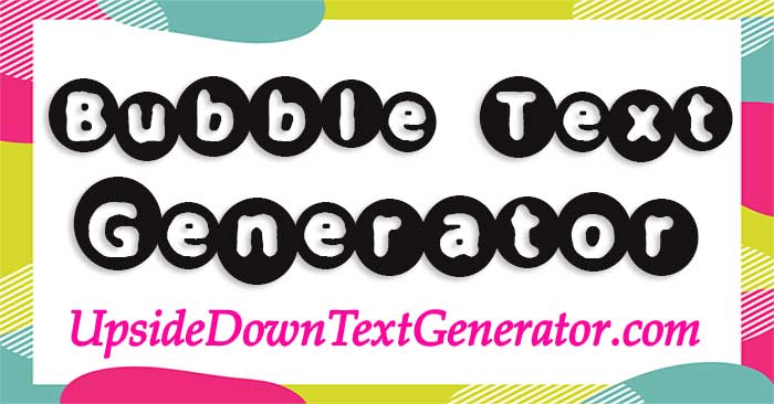 free bubble letters font generator