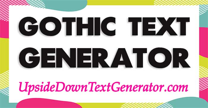Gothic Text Generator Copy And Paste Fraktur Font Old English - fraktur font generator for roblox